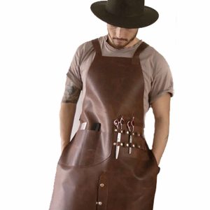 Luxe leren barbier schort ( type V )