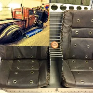 Leren auto stoel