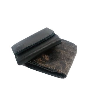 Leren vouw portemonnee