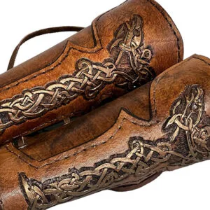 Leren armbeschermers