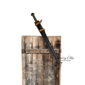 Lederen schede houder