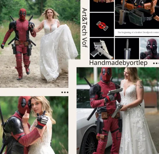 🎭 Op Maat Gemaakt Leren Deadpool Kostuum – Perfect voor Jouw Unieke Gelegenheid! 🎭